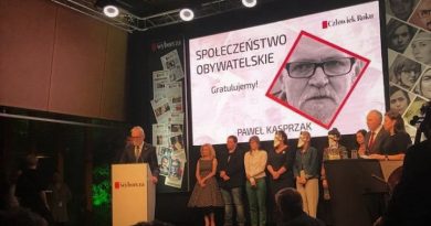 Paweł Kasprzak na gali Człowiek Roku Gazety Wyborczej